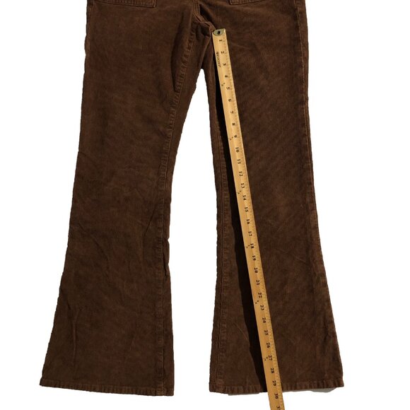 American Eagle Outfitters Pants Womens 8 Brown Corduroy Super Hi-Rise Flare - Picture 6 of 12
